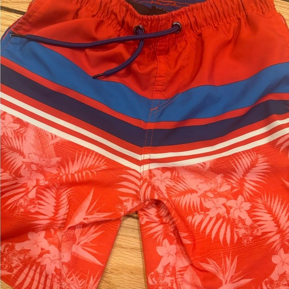 Spyder Red and Blue Swim Trunks Shorta size 7/8 small boys